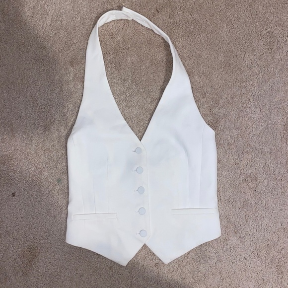 H&M white blazer vest tank - Picture 1 of 3
